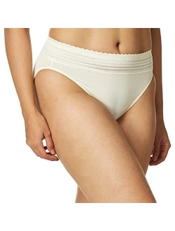 Women's Plus Size No Pinching No Problems Dig-Free Comfort Waist with Lace Microfiber Hi-Cut 5109j