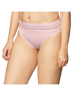 Women's Plus Size No Pinching No Problems Dig-Free Comfort Waist with Lace Microfiber Hi-Cut 5109j