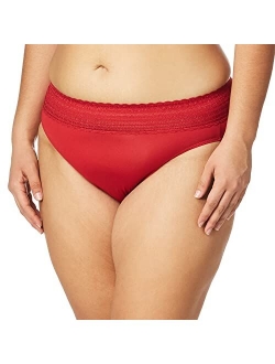 Women's Plus Size No Pinching No Problems Dig-Free Comfort Waist with Lace Microfiber Hi-Cut 5109j