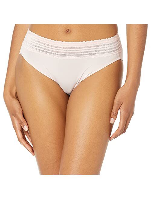 Warner's Women's Plus Size No Pinching No Problems Dig-Free Comfort Waist with Lace Microfiber Hi-Cut 5109j