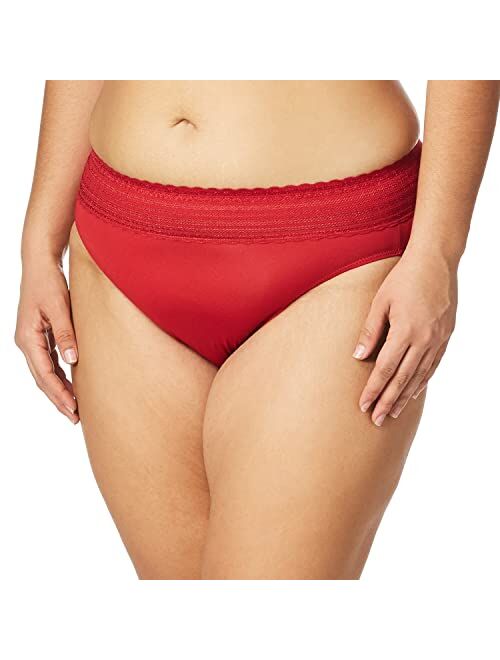 Warner's Women's Plus Size No Pinching No Problems Dig-Free Comfort Waist with Lace Microfiber Hi-Cut 5109j