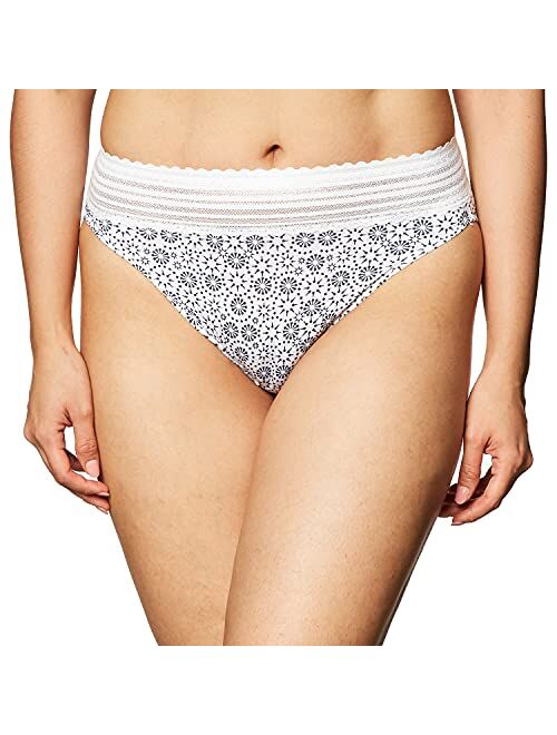 Warner's Women's Plus Size No Pinching No Problems Dig-Free Comfort Waist with Lace Microfiber Hi-Cut 5109j