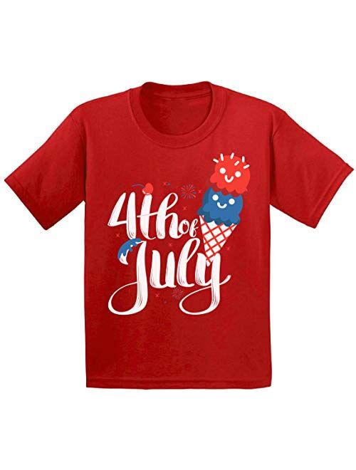 Awkward Styles Kids T Shirt Toddler T Shirt 4th of July T-Shirt Cute Ice Cream Shirt