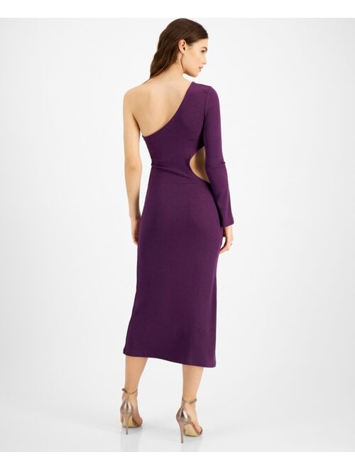 LNA Asymmetrical Side-Cutout Dress