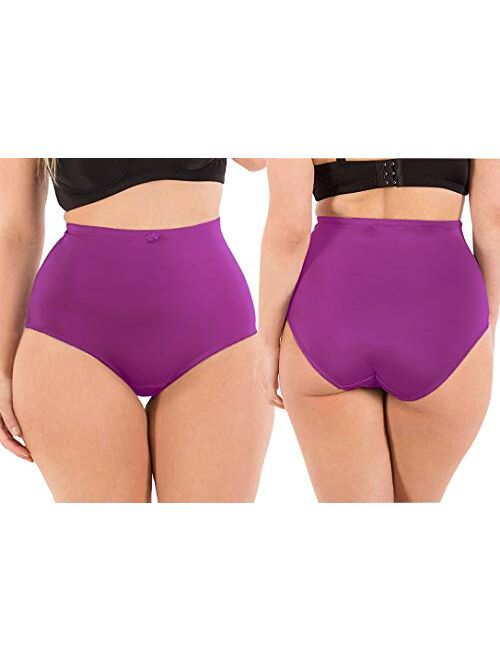 ToBeInStyle Women's Pack of 6 High-Rise Girdle Panties