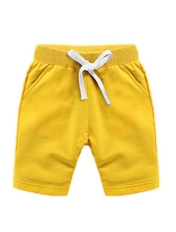 Ding Dong Baby Toddler Kid Boy Summer Solid Cotton Shorts