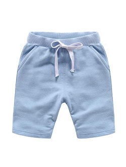 Ding Dong Baby Toddler Kid Boy Summer Solid Cotton Shorts