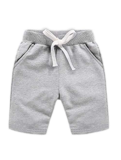 Ding Dong Baby Toddler Kid Boy Summer Solid Cotton Shorts