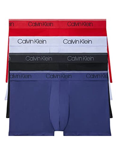 Calvin Klein Underwear Men's 4 Pack Low Rise Trunks