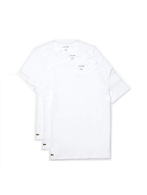 Lacoste Men's Essentials 3 Pack 100% Cotton Regular Fit Crew Neck T-Shirts