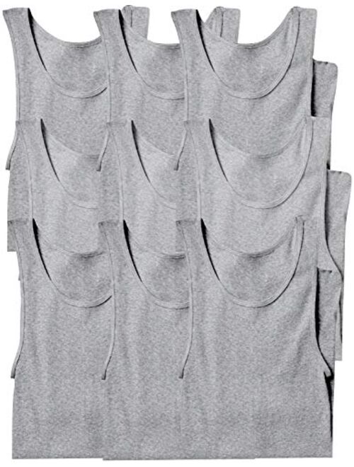 ToBeInStyle Men's Slim Fit Shallow Scoop Neck Sleeveless A-Shirts