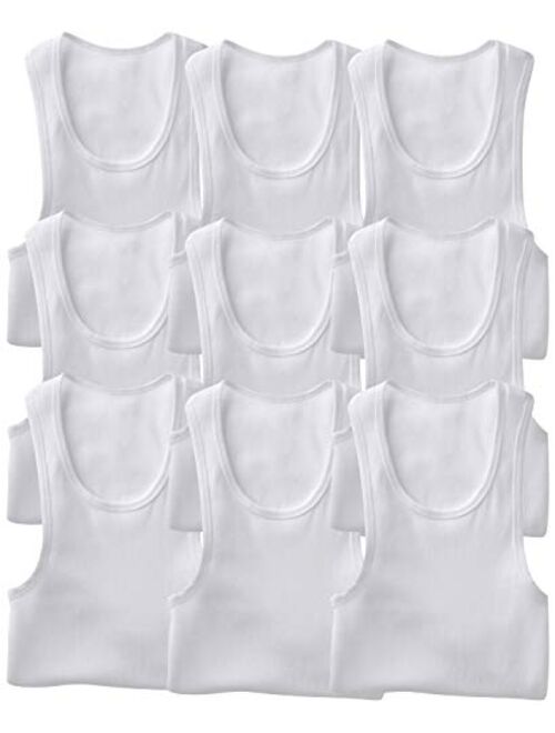 ToBeInStyle Men's Slim Fit Shallow Scoop Neck Sleeveless A-Shirts