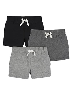 Gerber Boys' Toddler 3-Pack Pull-on Knit Shorts