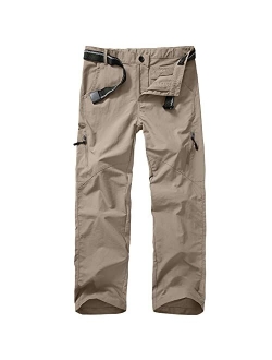 linlon KidsCargo Pants, Youth Boys' Hiking Pants, Casual Outdoor Quick Dry Boy Scout Uniform Trial Pants Trousers