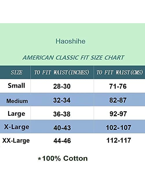 HAOSHIHE Men's boxer shorts 100% cotton