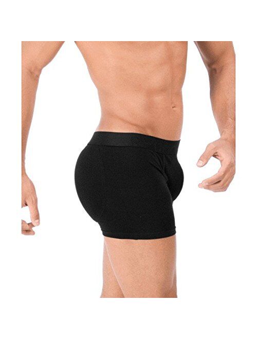 Rounderbum | Mens Underwear - Mens Boxer Briefs | Boxers For Men with Butt Lifter and Slim Effect - Body Shaper Underwear