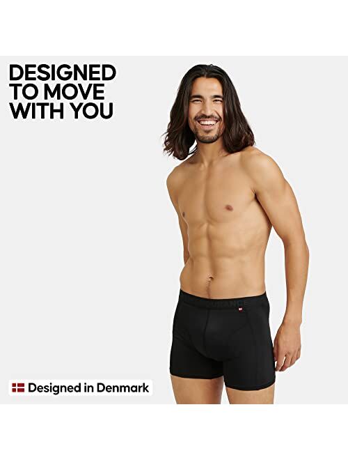 DANISH ENDURANCE Men's Sports Trunks Dry Fit Boxer Brief 6 Pack, Breathable, Soft, Quick Dry, Odor Resistant, Running, Gym