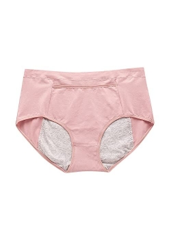 Fridja Women's Mid Waisted Front Pocket Basic Girdle Panties Cute Briefs