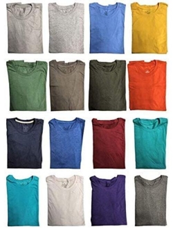 BILLIONHATS 12 Pack Plus Size Men Cotton T-Shirt Bulk Big Tall Short Sleeve Lightweight Tees