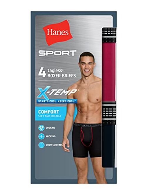 Hanes Ultimate Men's Sport X-Temp Comfort Boxer Brief 4-Pack