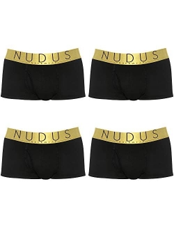 NUDUS UNDERWEAR NUDUS Men's Cotton Underwear with Fly - Pack of 4 Gift Box Trunks Full Comfort