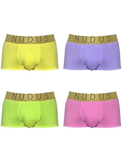 NUDUS UNDERWEAR NUDUS Men's Cotton Underwear with Fly - Pack of 4 Gift Box Trunks Full Comfort