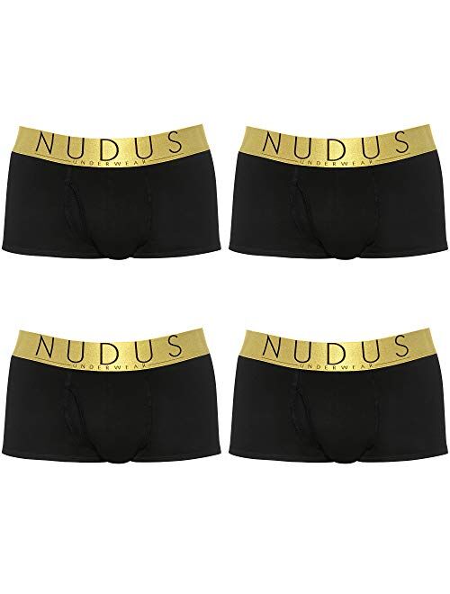 NUDUS UNDERWEAR NUDUS Men's Cotton Underwear with Fly - Pack of 4 Gift Box Trunks Full Comfort