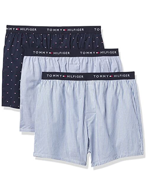 Tommy Hilfiger Men's Underwear Multipack Cotton Classics Slim Fit Woven Boxers