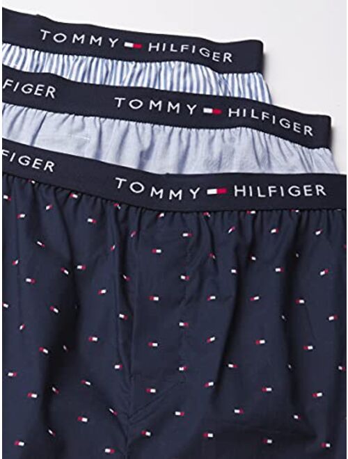 Tommy Hilfiger Men's Underwear Multipack Cotton Classics Slim Fit Woven Boxers