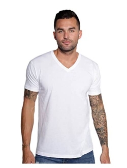 INTO THE AM V Neck T Shirts for Men - Casual Stylish Fitted Vneck Tees for Guys