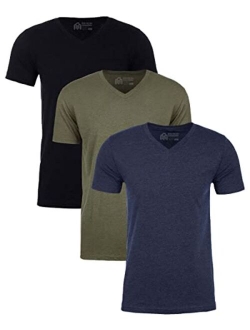 INTO THE AM V Neck T Shirts for Men - Casual Stylish Fitted Vneck Tees for Guys