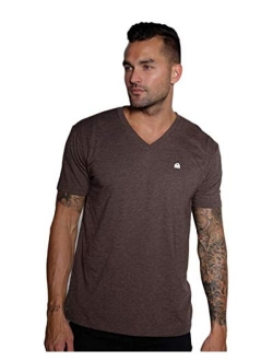 INTO THE AM V Neck T Shirts for Men - Casual Stylish Fitted Vneck Tees for Guys