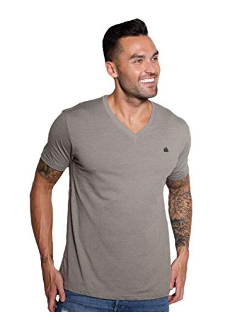 INTO THE AM V Neck T Shirts for Men - Casual Stylish Fitted Vneck Tees for Guys