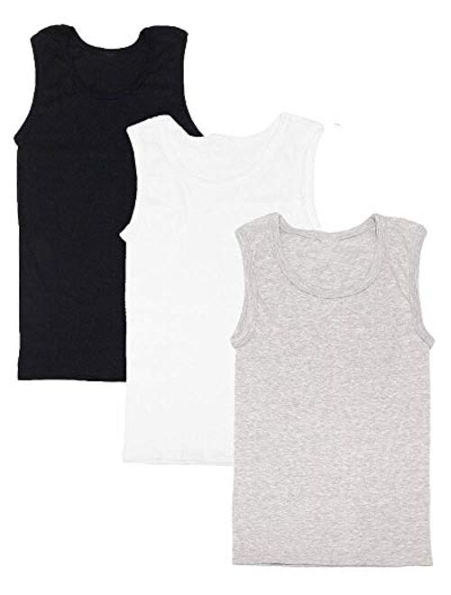 Falari 3 Pack Men's A-Shirt Tank Top Gym Workout Undershirt (Slim & Muscle Fit ONLY)