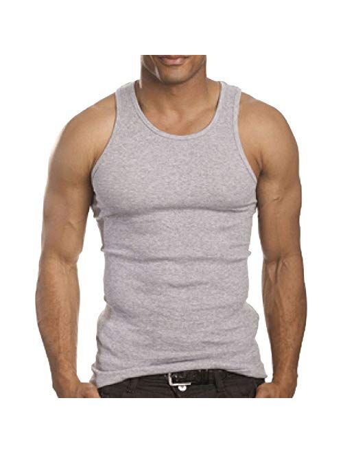 Falari 3 Pack Men's A-Shirt Tank Top Gym Workout Undershirt (Slim & Muscle Fit ONLY)