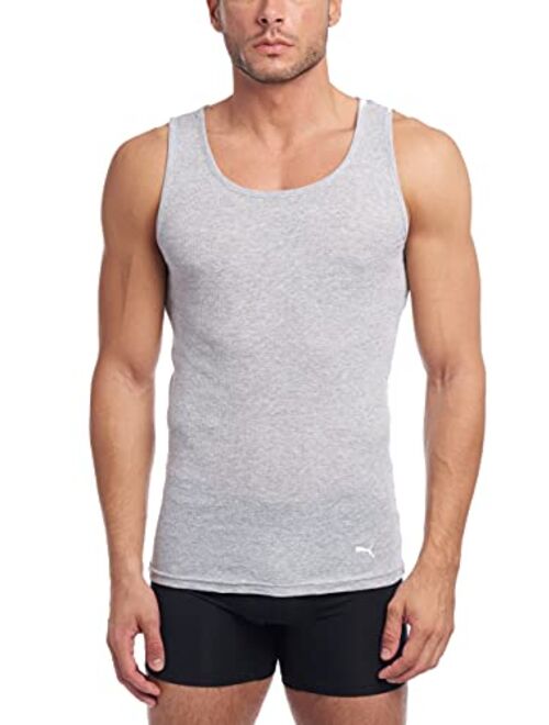 PUMA Men's 3 Pack Ribbed Tank Tops