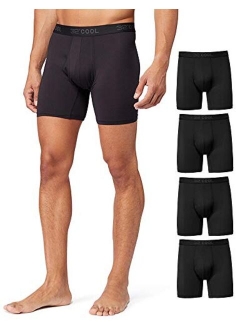 COOL Mens 4-PACK Active Mesh Quick Dry Performance Boxer Brief