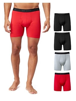 COOL Mens 4-PACK Active Mesh Quick Dry Performance Boxer Brief