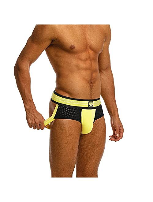 CN Mall Men's Jockstrap Athletic Supporters 4-Pack Mesh Breathable Underwear