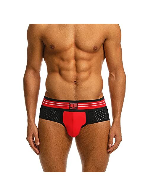 CN Mall Men's Jockstrap Athletic Supporters 4-Pack Mesh Breathable Underwear