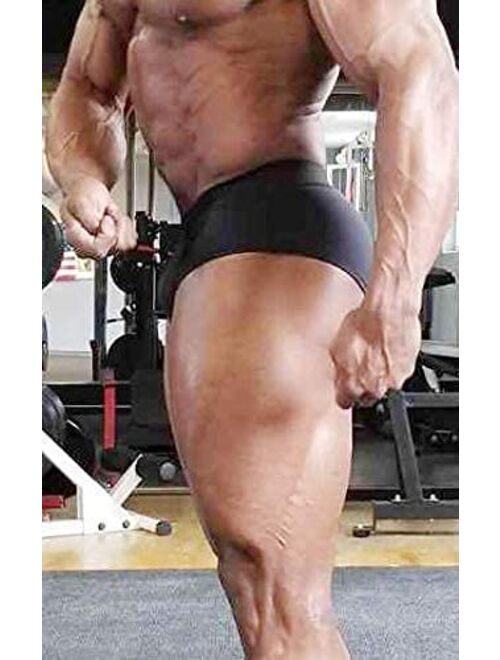 Exxact Sports Exxact Men's Black Classic Bodybuilding Posing Trunks, Classic Bodybuilding Contest Physique Posing Trunks