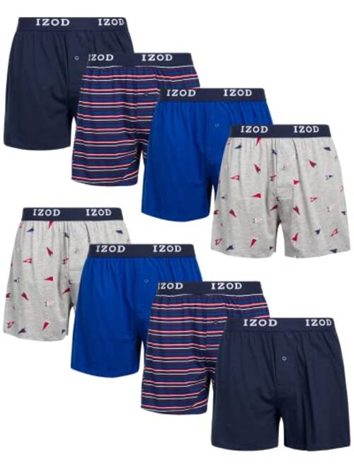 IZOD Men's Underwear - Cotton Knit Boxers (8 Pack)