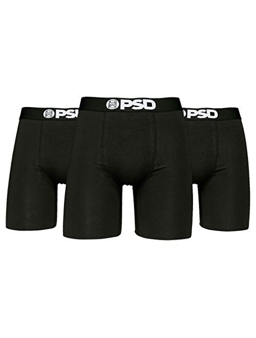 PSD Underwear Men's Stretch Elastic Wide Band Boxer Brief Underwear - Pack Pack