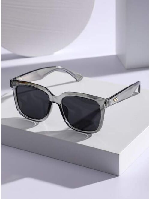 Shein Men Square Frame Fashion Glasses