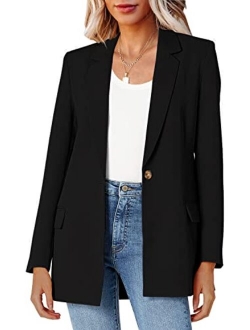 Ebifin Womens Oversized Casual Blazers Open Front Long Sleeve Work Office Jackets Blazer