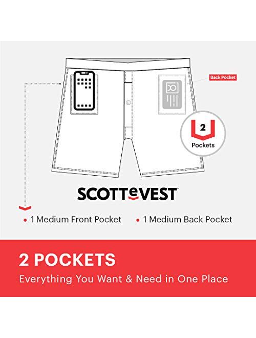 SCOTTeVEST Men's Boxer Underwear | 2 Concealed Pockets | Anti-Pickpocket