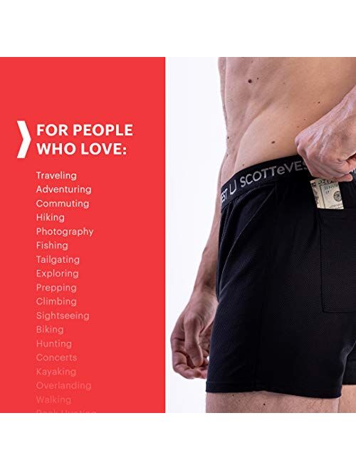 SCOTTeVEST Men's Boxer Underwear | 2 Concealed Pockets | Anti-Pickpocket