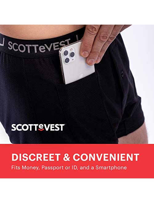 SCOTTeVEST Men's Boxer Underwear | 2 Concealed Pockets | Anti-Pickpocket