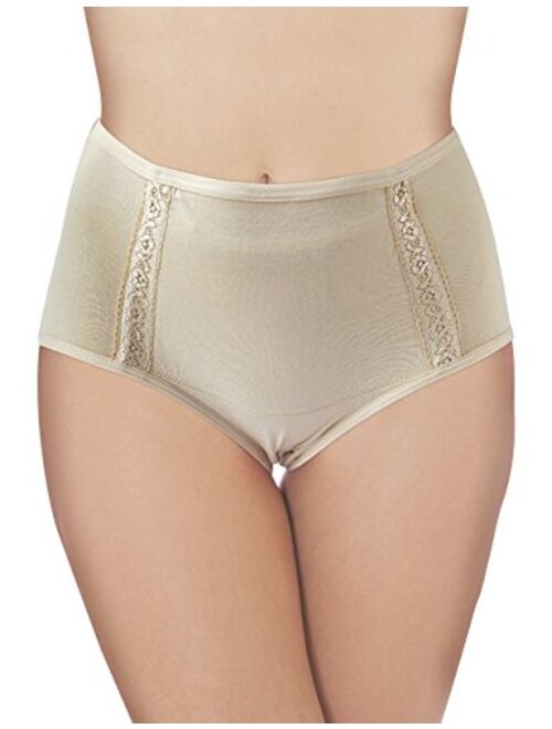 NatraTouch WorryFree Bamboo Fiber and Cotton Brief Menstrual Period Panty Hidden Front Pocket