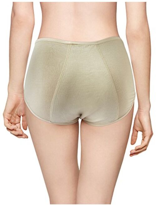 NatraTouch WorryFree Bamboo Fiber and Cotton Brief Menstrual Period Panty Hidden Front Pocket